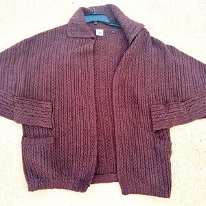 CAbi Repose Cape SZ M/L  Chunky Rib Knit Sweater